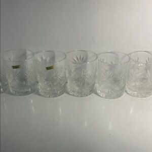 Crystal Clear Glass Tumbler Set 4 inches high